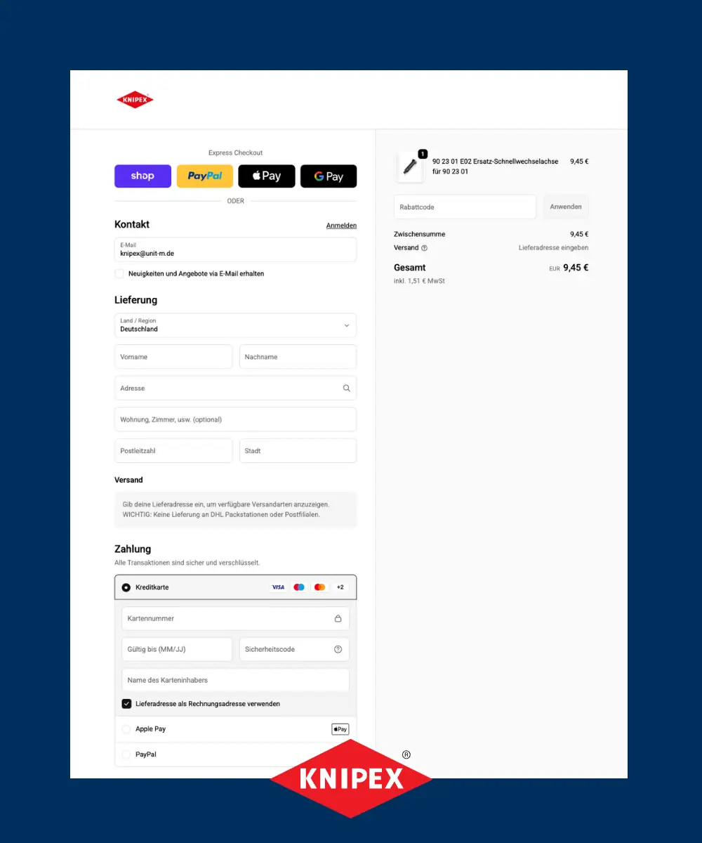 Checkout-Prozess im Drupal Händlerportal durch Headless Shopify Commerce Integration