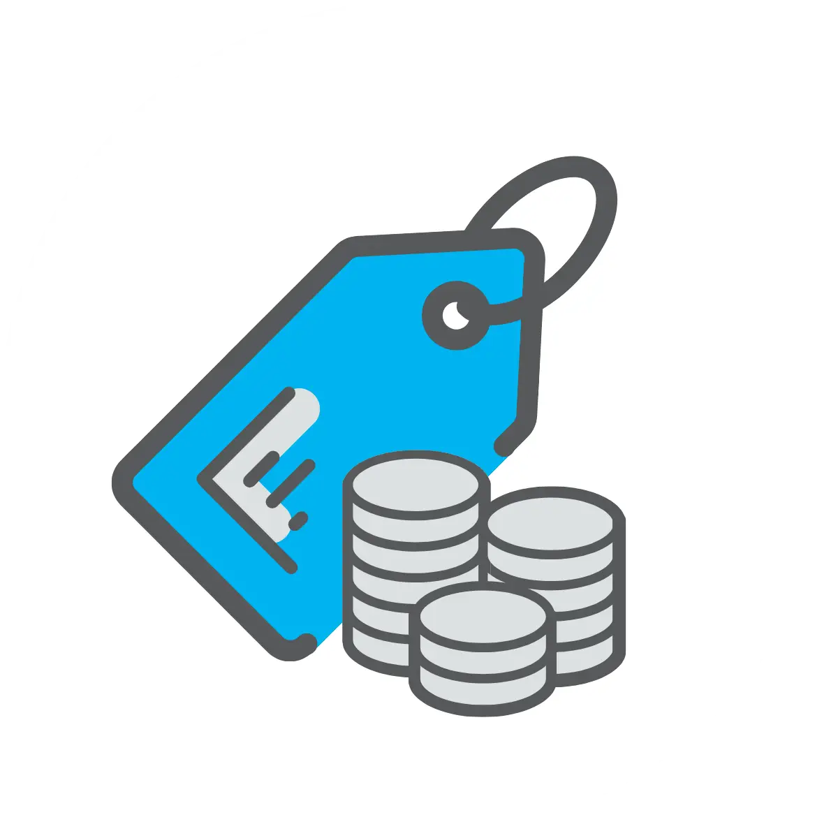 Preisetikett mit Münzen als Symbol für die Investition in Analyse, Strategie und Entscheidungsgrundlagen im REVYO BASECAMP.