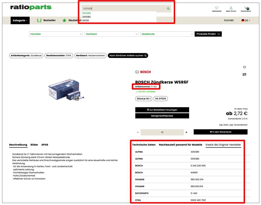 Referenzprojekt: Ratioparts – 70 % Onlineumsatz durch kundenzentrierte Digitalisierung Ratioparts Produkte Findbar