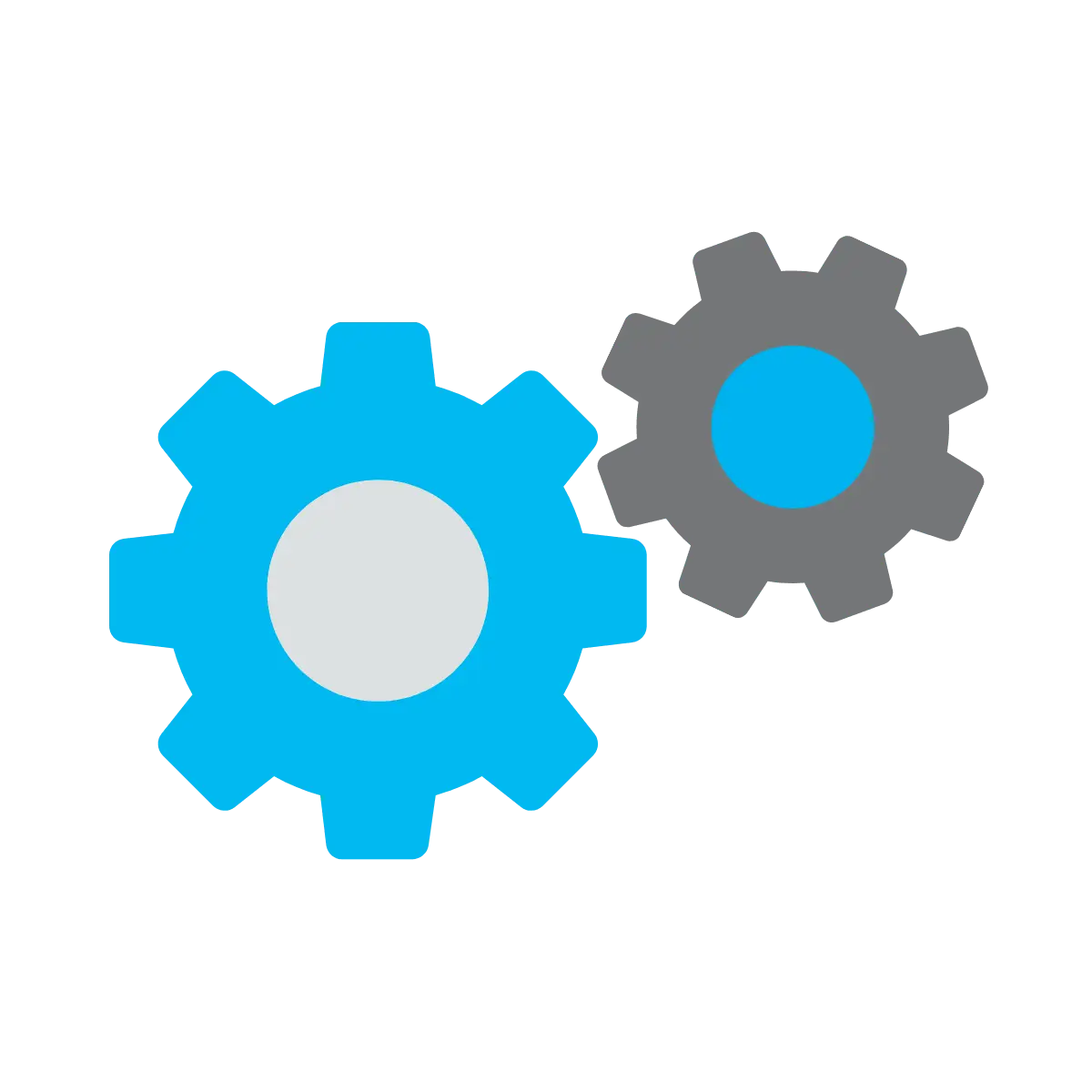 Zahnrad-Icon für die Strategie-Session im REVYO BASECAMP zur Priorisierung digitaler Vertriebsmaßnahmen.