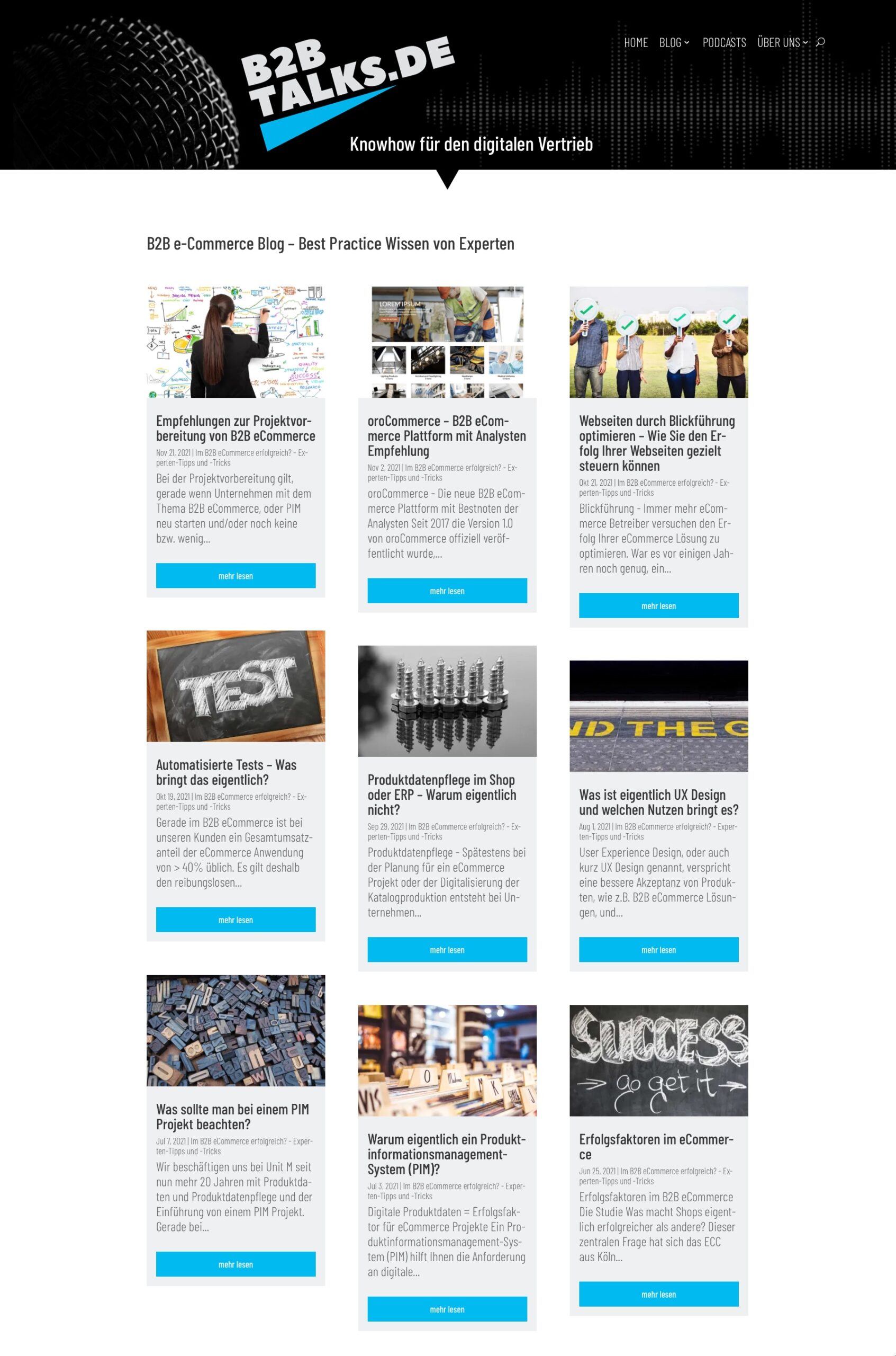 B2BTalks.de Webseite B2BTalks.de Webseite