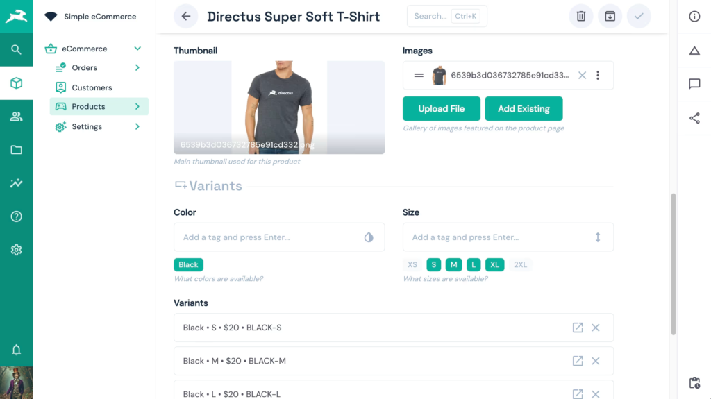 Directus – Die moderne Low-Code-Plattform für Daten, APIs und Content Directus Beispiel - eCommerce